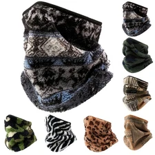 Winter Neck Warmer Gaiter Fleece Windproof Ski Face Mask Scarf for Cold Weather