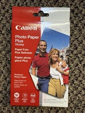 Canon Inkjet Photo Paper Plus Glossy 4x6 50 Sheets NEW