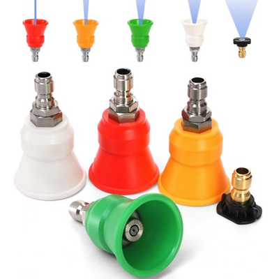 #ad 5 Pcs Pressure Washer Nozzle Guards Power Washer Nozzles Tips with Rubber Pr... $17.09