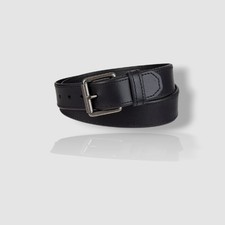 Levi's Men's Black Beveled-Edge Leather Belt Size M 34-36