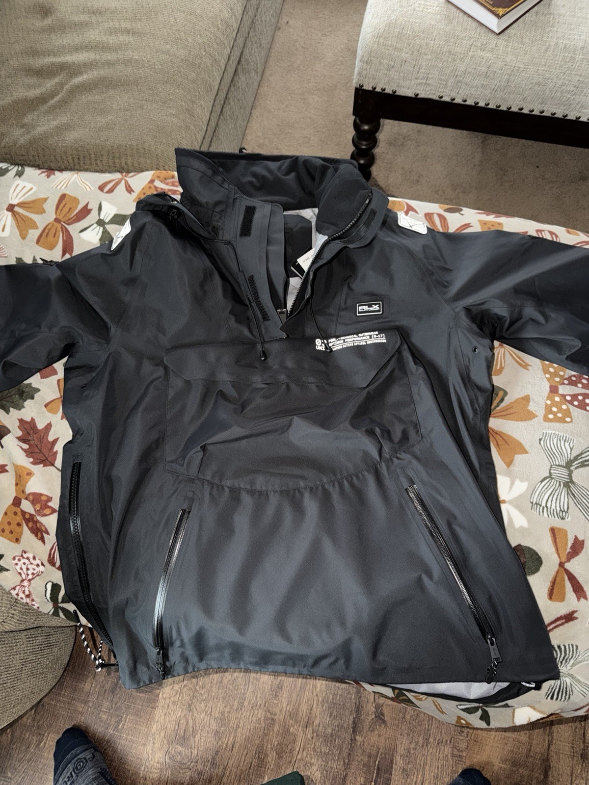 RLX Polo Ralph Lauren  03 Unit Waterproof Hooded Rain Tech pullover xl men image 7