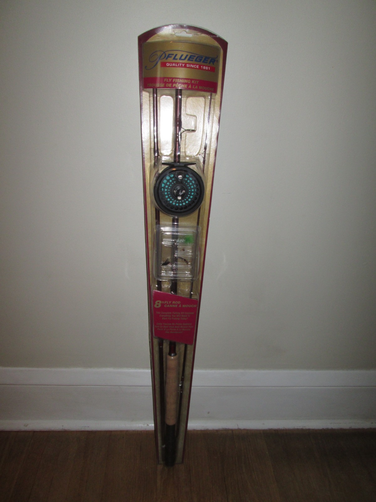 New PFLUEGER Fly Fishing Kit Complete Starter Pack 8ft 3in P