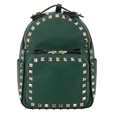 Valentino Garavani Rockstud Lederrucksack Grün One Size