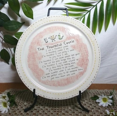 Grasslands Road The Thankful Cookie Cake Plate 10'' Round Cute Dessert Tray