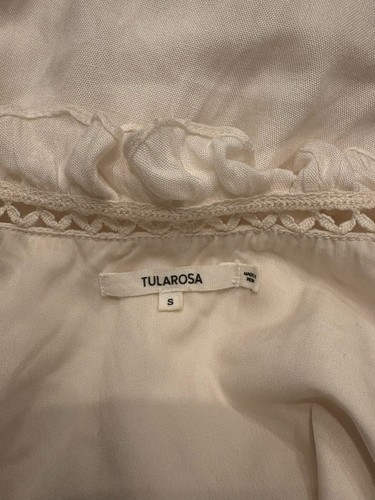 Mini vestido para mujer Tularosa Colleen en capas en marfil talla S - Imagen 8 de 9