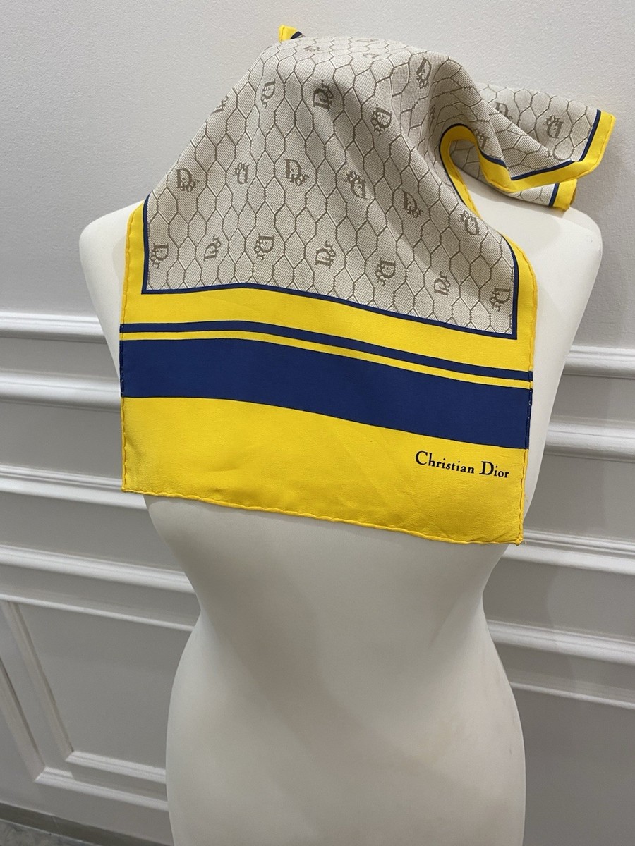S53# Christian Dior rectangle silk multicolore Scarf 56/10 inch | eBay
