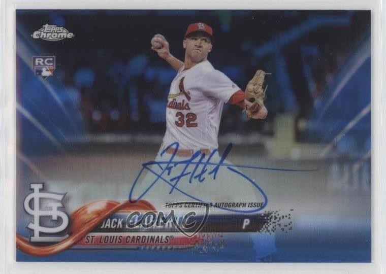 2018 Topps Chrome Rookie Blue Refractor 125/150 Jack Flaherty #RA-JF Auto 7xr