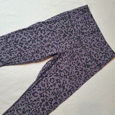 Athleta Womens Size S Elation Ultra High Rise Tight Gray Leopard Print 501019