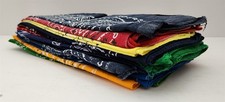 12pc vintage HAV-A-HANK bandanas lot 20" USA  China 100 cotton paisley