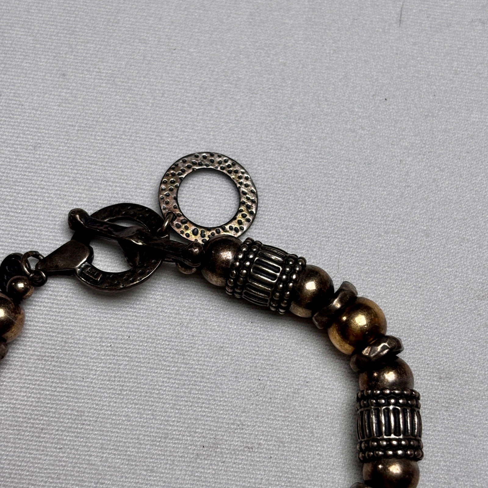 HEAVY 36g Solid Sterling Silver Beaded Bracelet 9… - image 9