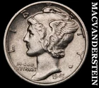 1943-D Mercury Dime- Silver- Scarce Better Date No Reserve #J4352