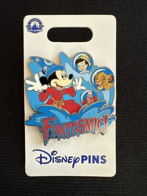 2024 Mickey Mouse Simba Sebastian Pinocchio Fantasmic Pin Disney Parks NEW