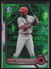 2022 Bowman Draft Sapphire Edition #BDC-199 Yerlin Confidan Green #/50