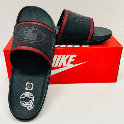 Nike Offcourt NFL San Francisco 49ers Slides Black/Red DD0504-001 Sz 13