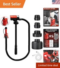 USB Rechargeable Automatic Fuel Transfer Pump - 71-Inch Hose No-Spill Design