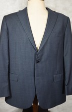 NEW Recent 595 Hart Schaffner Marx Gray-Blue With Stripe Wool Sport Coat 46R