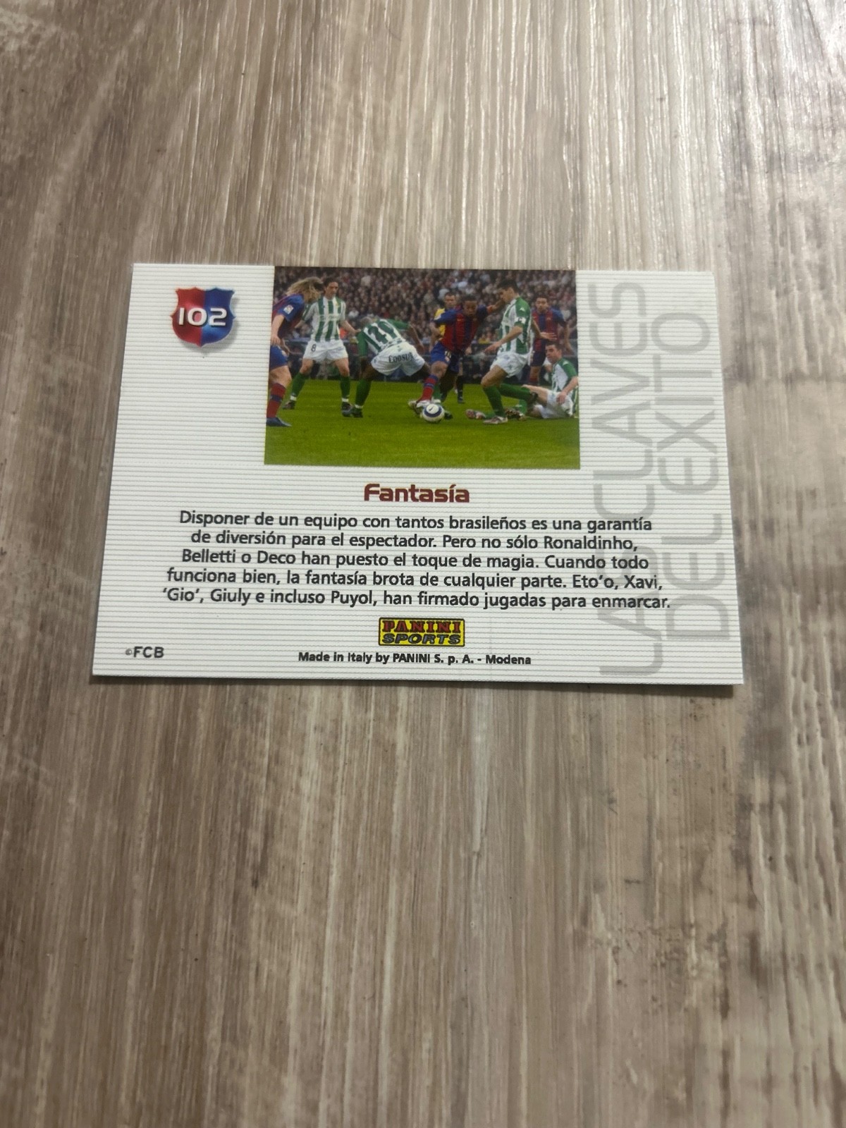 2004-05 Panini Megacracks Barca Campeon #102 Fantasia Ronaldinho Barcelona m view 2