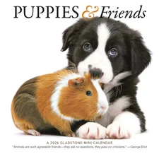 Carousel Calendars,  Puppies And Friends 2026 Mini Wall Calendar, 12'' X 12'', 1