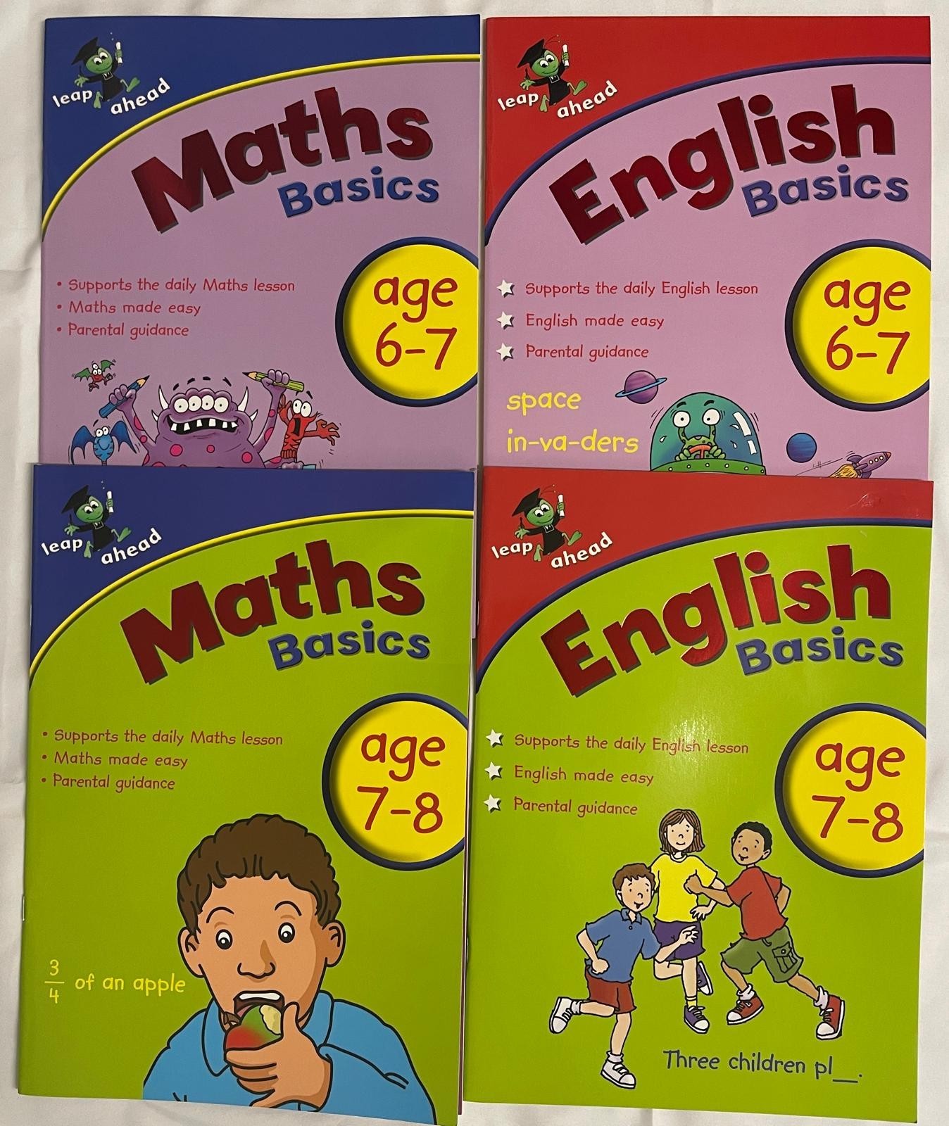 KS1 Maths English Workbooks Home Learning & Basics Revision Bundle Age 6–8 New