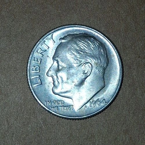 1964 P 90% Silver Roosevelt Dime - Gem BU (CP0004)