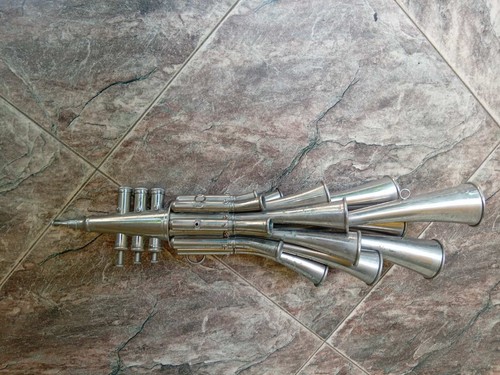 Very Rare Fanfare Signal Horn Trumpet 16 Pipe/3 Valve Germany DDR,60s-Playing
