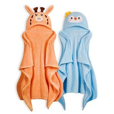 Towels with Hood Towel Bath Baby Towels with Hood for Boy Girl 0-5 Years, 2-P...