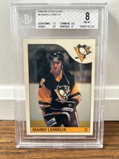 Mario Lemieux 1985-86 O-Pee-Chee OPC #9 Rookie Card Beckett 8. rookie card picture