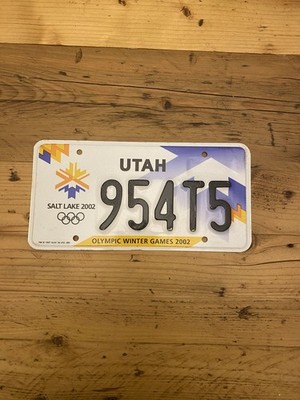 Oldtimer Utah Olympische Winterspiele 2002 US Auto Nummernschild 954T5