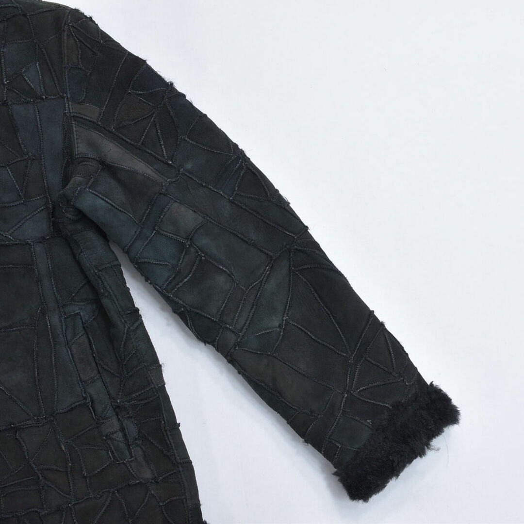 ~ JUNMEN Patchwork Design Shearling Mouton Jacket… - image 7