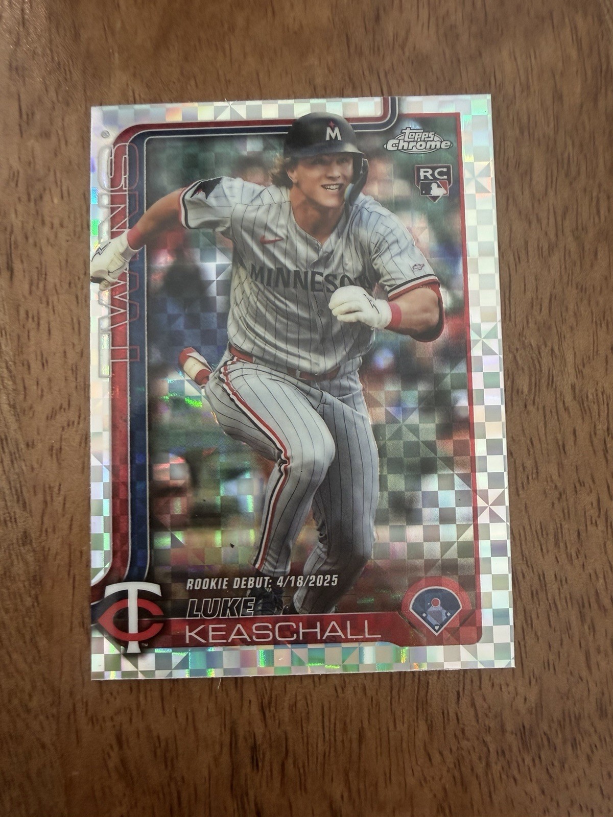 2025 Topps Chrome Update Luke Keaschall #USC134 RC Rookie Debut X-Fractor Twins
