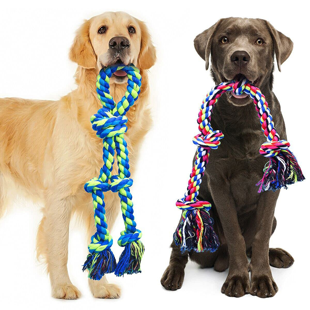 Dog Rope Toys for Large and Medium Aggressive Chewers, 2 Pack Heavy Duty Dog ...