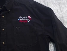 Chase Authentics Dale Earnhardt XL Button Shirt NASCAR Black Long Sleeve