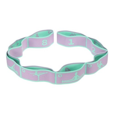 33,5 Zoll Übungsbänder Yoga Stretching Strap Latin Elastic Dance Grün/Lila