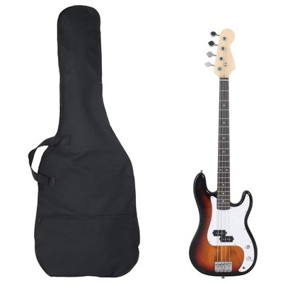E Bass für Anfänger mit Tasche Gitarre Elektrobass Bassgitarre 4/4 46'' vidaXL