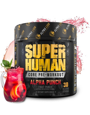 ALPHA LION Super Human Core Pre Workout Powder with Creatine - Alpha Punch 30srv