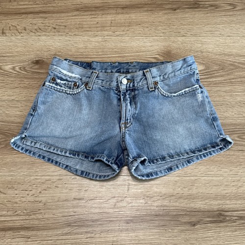 Lucky Brand Distressed Womens Denim Shorts Size 9/29 Blue Dungarees Fit Dream