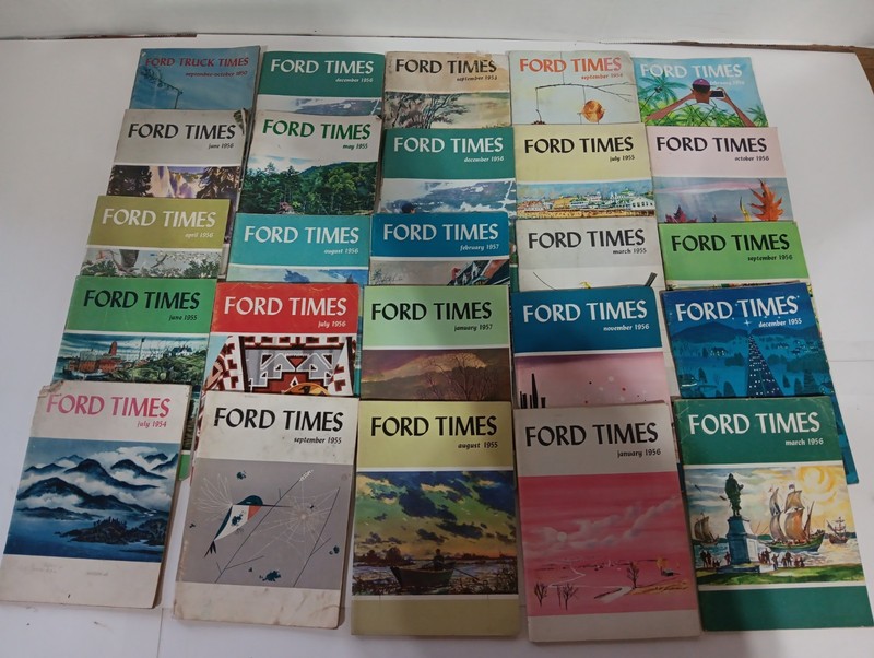 25 Vintage Ford Times And Ford Truck Times Magazine Lot Of 16, 1950's