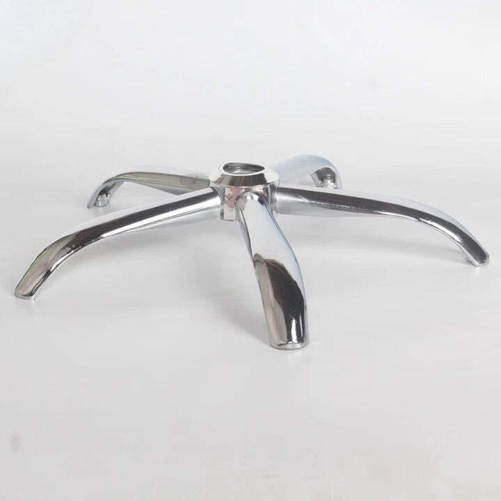 Base de silla giratoria de alta resistencia cromada base de 5 estrellas para silla de oficina Foto 3 de 4