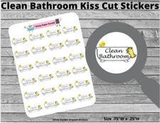 Clean Bathroom Planner Stickers #69 / Planner Stickers  / Journal Stickers 