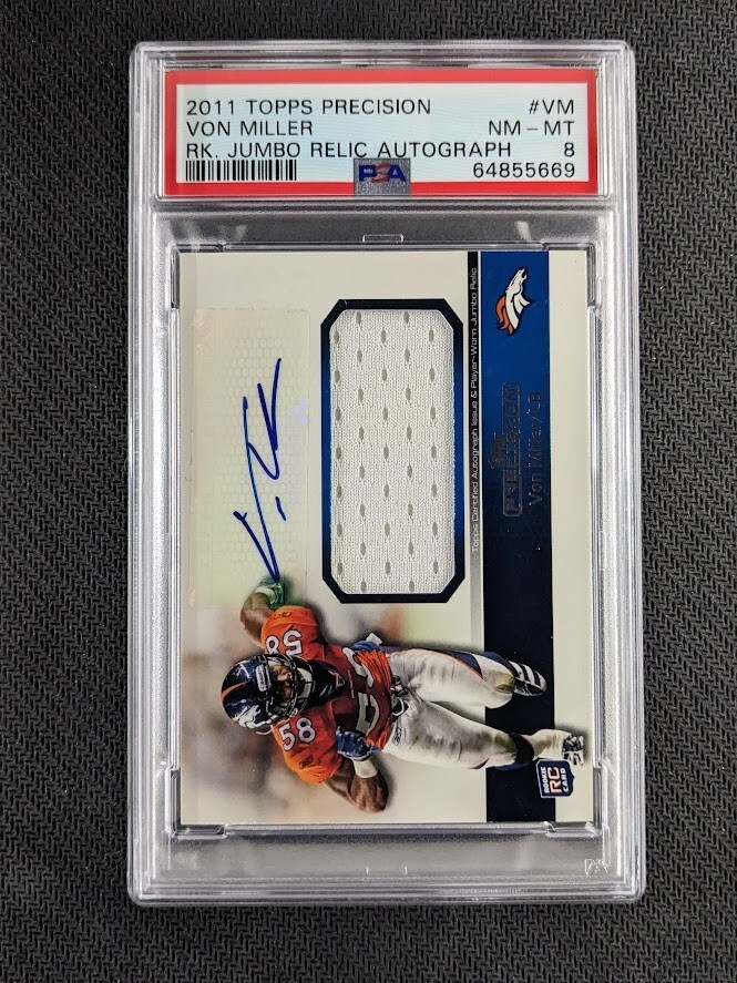 Von Miller Topps Precision Rookie Jumbo Relic Autograph #VM Base