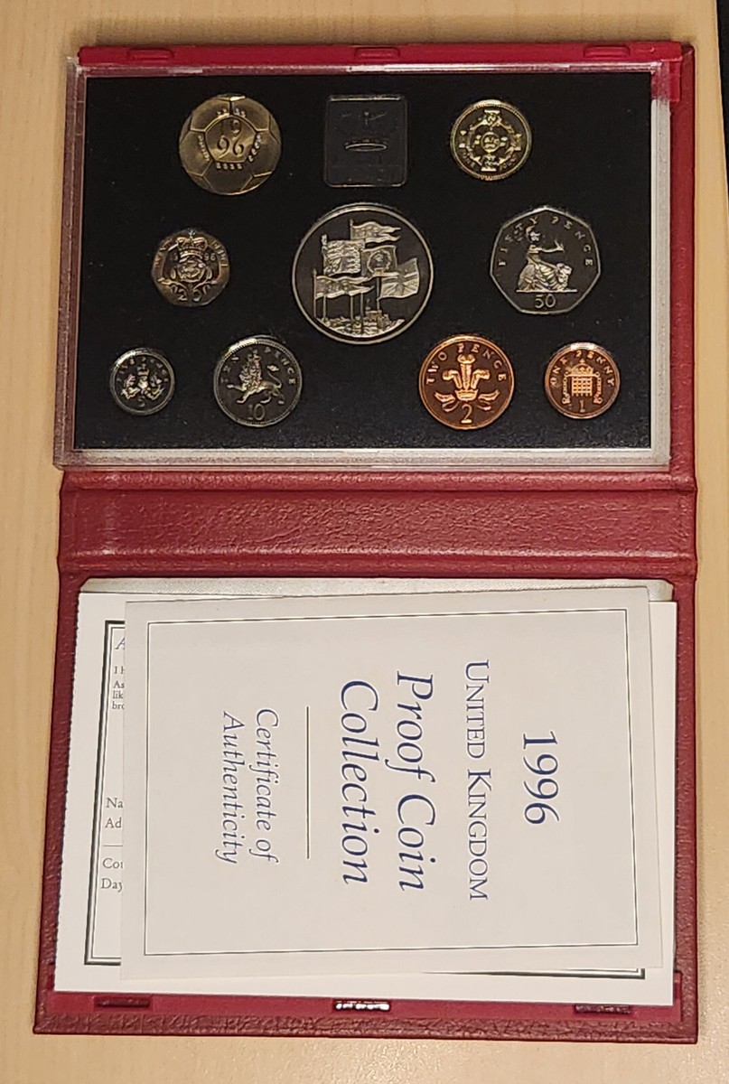 1996年 United Kingdom Proof Coin 1996 Great Britain UK Deluxe Proof Set - 9 Coin with Cert. | eBay