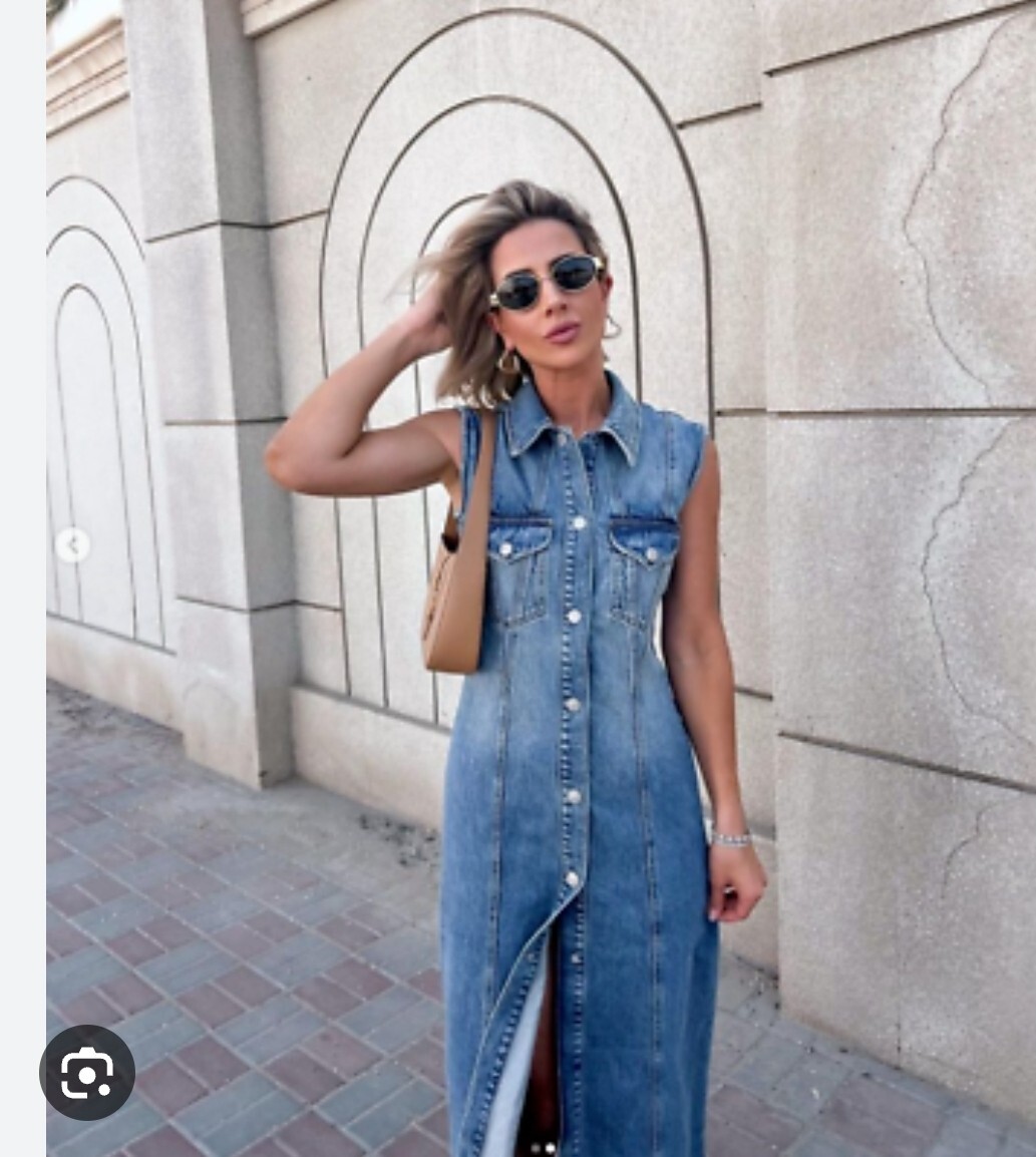 Zara Long Denim Dress BNWT Size XS UK 6-8