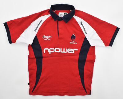 Serge Blanco Polos Maillot de rugby garçon en coton brodé rayé noir