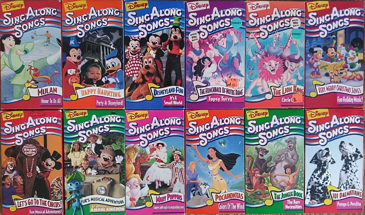 高級感 Walt Disney Sing Along Songs COMPLETE 12 VHS Tape Set Lot CLEAN Happy Haunting | eBay キッズ・ファミリー