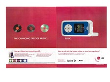 Sprint Cell Phone Print Ad Fusic LG Lifes Good LX550 Electronics Tech 2006