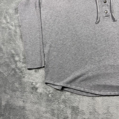 Eileen Fisher Oversized Hoodie Womens Small Gray 1/4 Button Viscose Lightweight - Picture 3 of 14