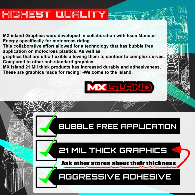 2017 2018 CRF450RX GRAPHICS KIT HONDA 450 RX MOTOCROSS DIRT BIKE DECALS - Image 4 of 4