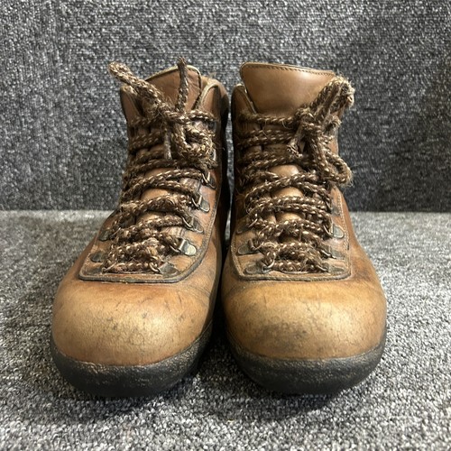 Scarponi Scarpa Asolo Attak Uomo UK 7 Pelle Marrone Vintage Made in Italy da Passeggio - Foto 4 di 12