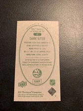 Bvv 2011/12 upper deck Parkhurst champions mini green back #15 Duane Sutter