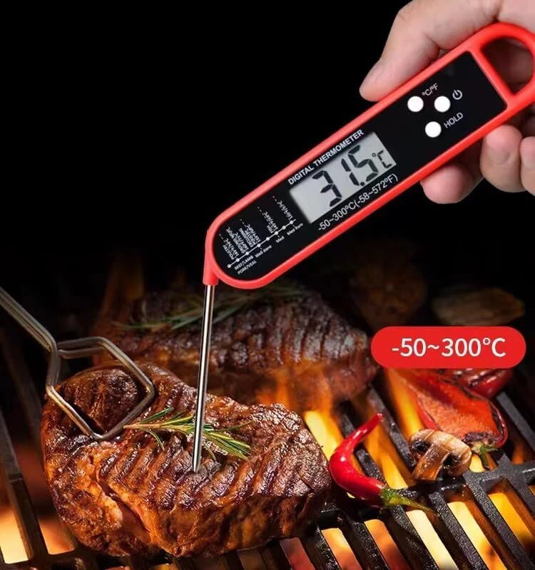 Meat Thermometer Digital - Waterproof Fast Meat Thermometer with Backlight &
